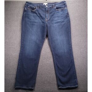 LUCKY BRAND Jeans Mens 46x32 Athletic Fit Straight Leg Dark Wash Stretch Denim